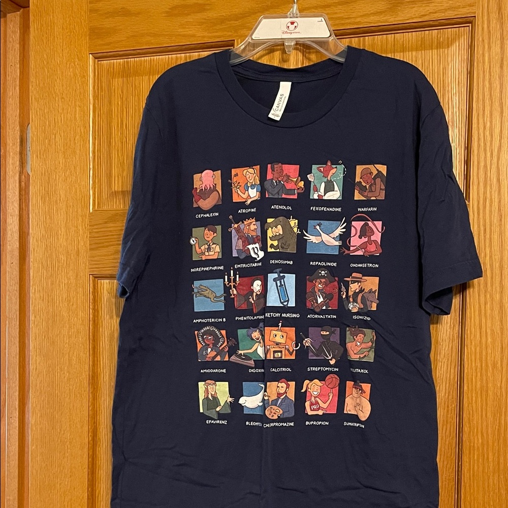 Bella Canvas Navy Blue Medical Terminology Tee - Picture 1 of 4